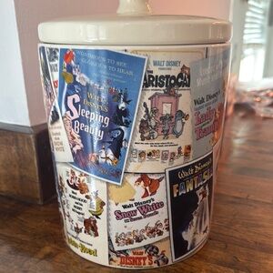 Disney Multicolor Ceramic Jar with Classic Posters
